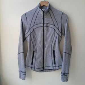 Lululemon Define Jacket Hazy Heather White Black Women's 6